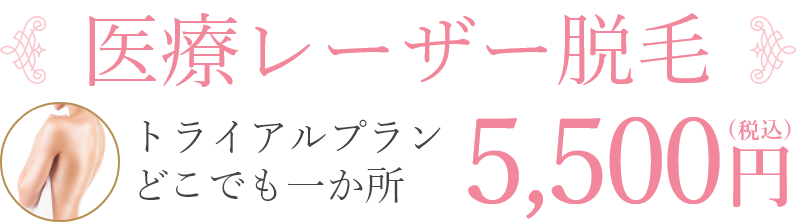 医療レーザー脱毛トライアル